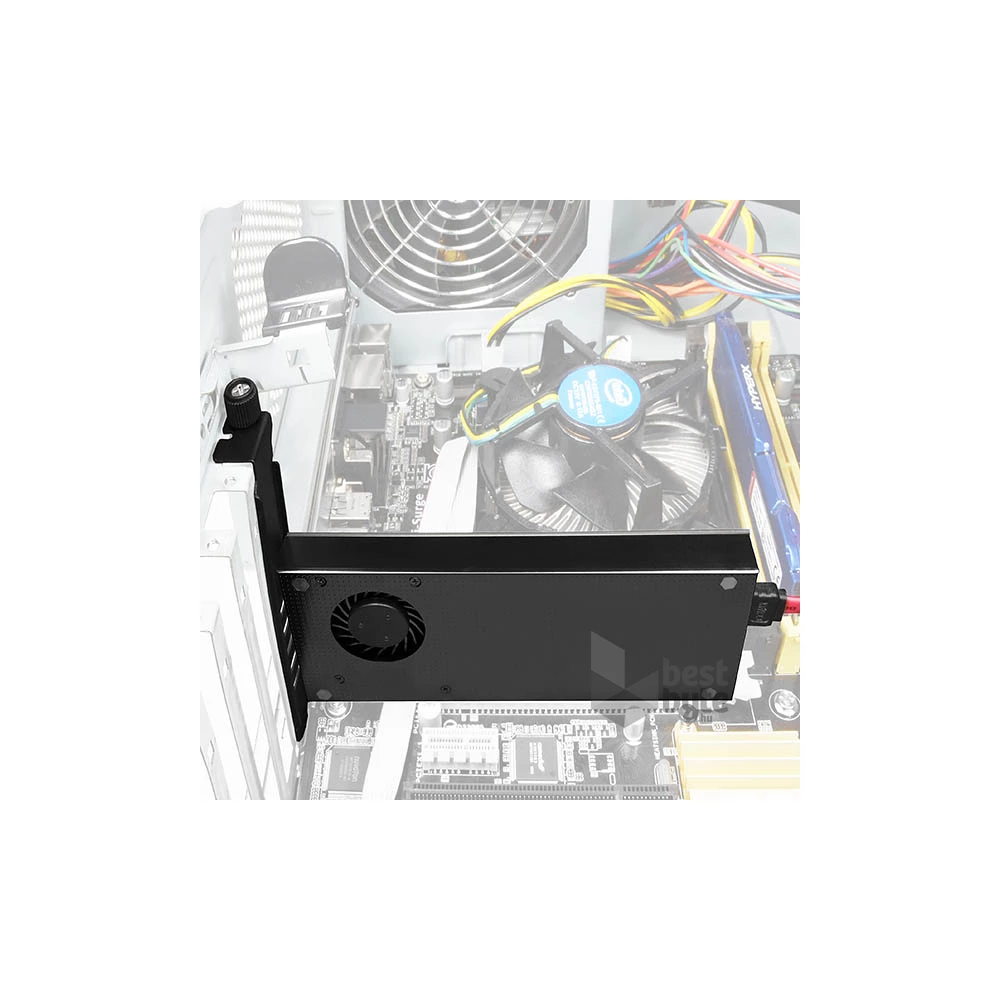 Axagon PCEM2-DC PCI-Express - NVME+NGFF M.2 hűtővel ellátott adapter