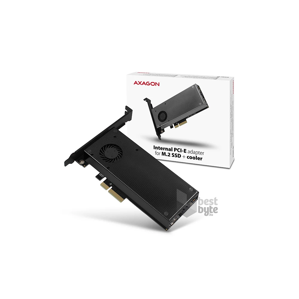 Axagon PCEM2-DC PCI-Express - NVME+NGFF M.2 hűtővel ellátott adapter