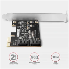 Axagon PCES-SJ2 2db belső SATAIII portos PCI-Express kártya