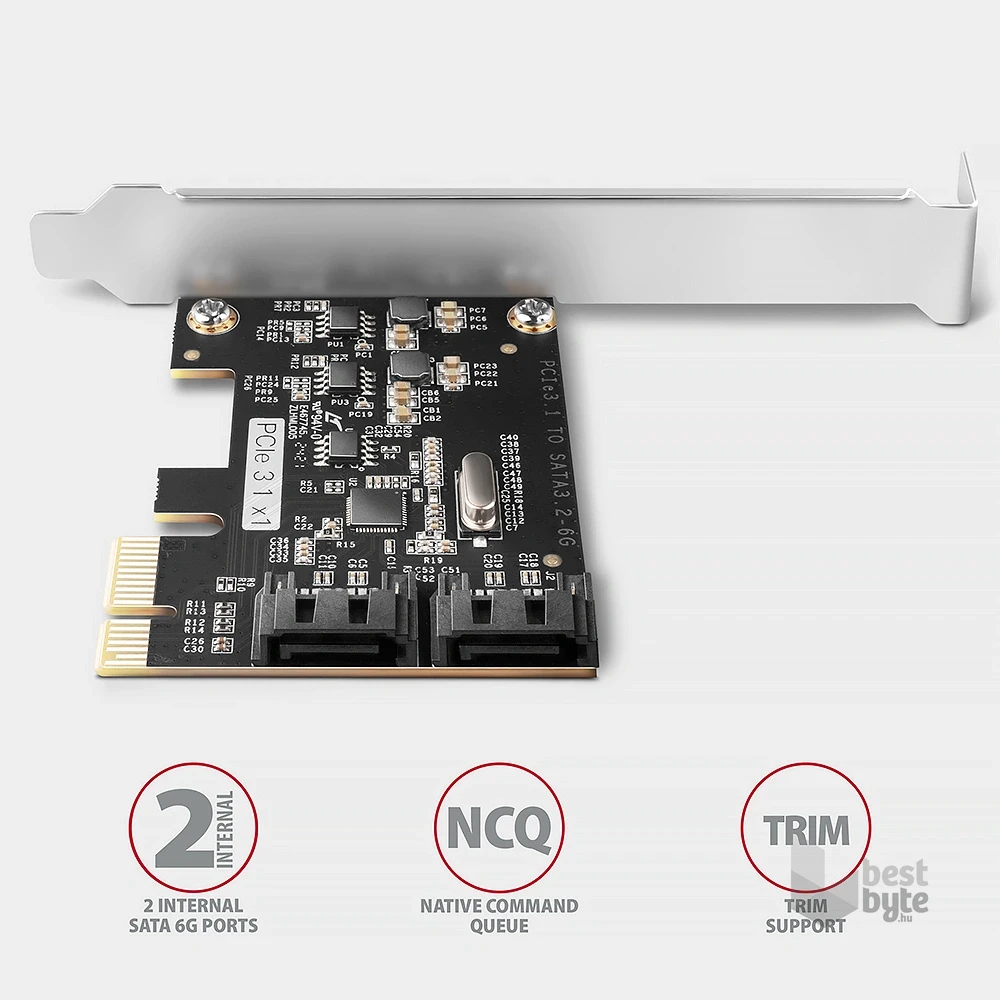Axagon PCES-SJ2 2db belső SATAIII portos PCI-Express kártya