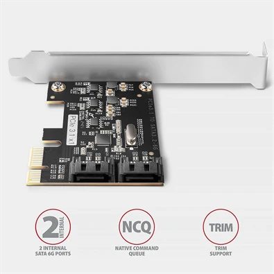 Axagon PCES-SJ2 2db belső SATAIII portos PCI-Express kártya