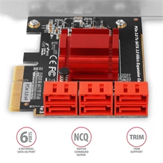 Axagon PCES-SA6 6 db belső SATAIII portos 2 sávos PCI-Express kártya