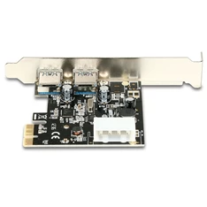 Axagon PCEU-23R 2 db külső USB3.0 portos 1 sávos PCI-Express kártya