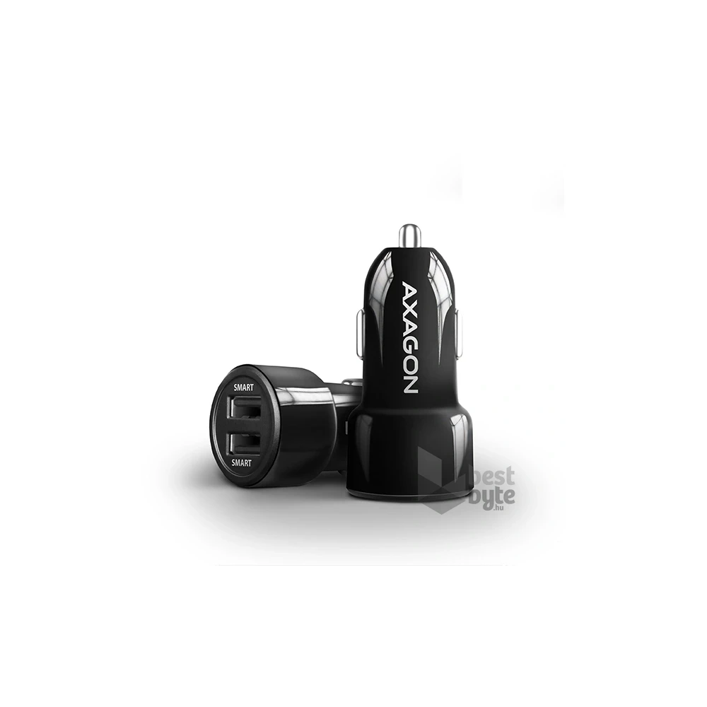 Axagon PWC-5V5 2.4A + 2.4A fekete autós töltő