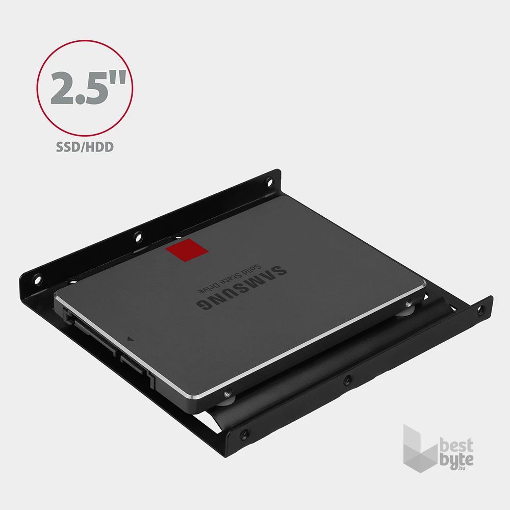 Axagon RHD-125B 3,5"-ről 2,5"-re fekete SSD / HDD beépítő keret