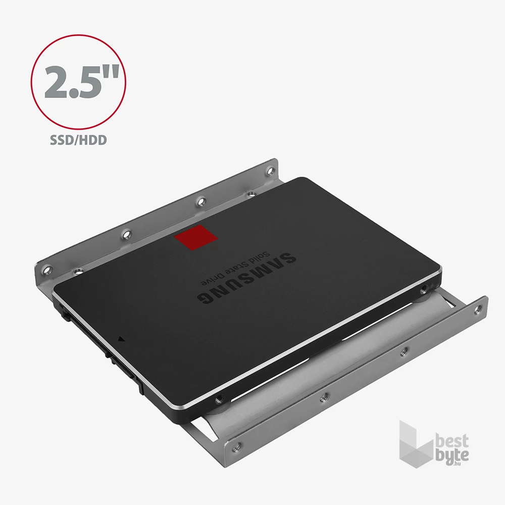Axagon RHD-125S 3,5"-ről 2,5"-re szürke SSD / HDD beépítő keret