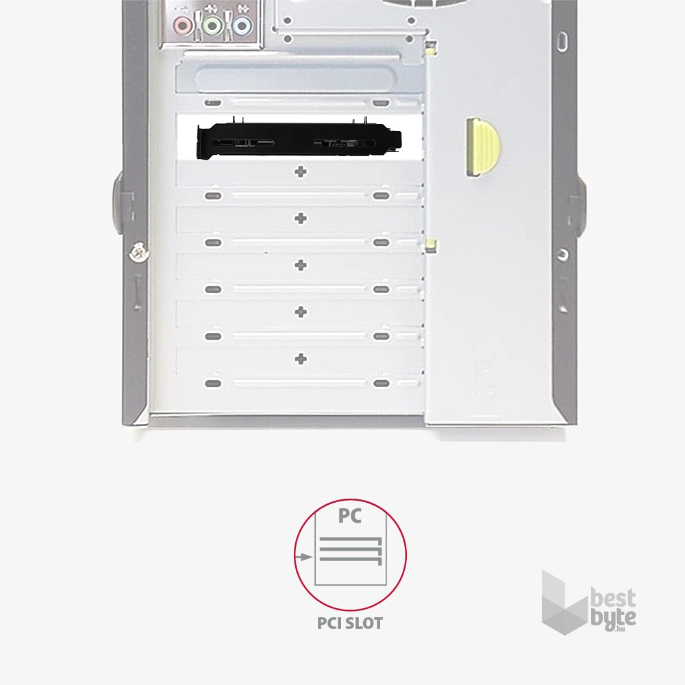 Axagon RHD-P25 3,5"vagy PCI slotba 2x2,5" fekete SSD / HDD beépítő keret
