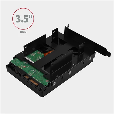 Axagon RHD-P35  1x3,5" és 2x2,5" fekete SSD / HDD beépítő keret PCI slotba