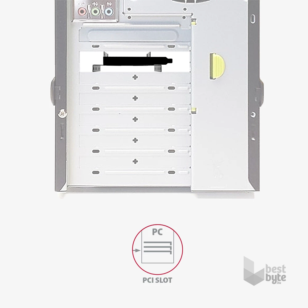 Axagon RHD-P35  1x3,5" és 2x2,5" fekete SSD / HDD beépítő keret PCI slotba