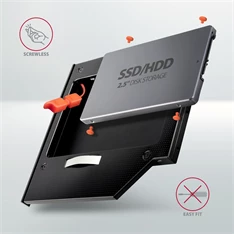 Axagon RSS-CD09 2,5" SATA SSD/HDD caddy optikai meghajtó beépítő keret