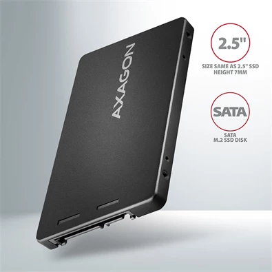 Axagon RSS-M2B M.2 fekete SSD ház