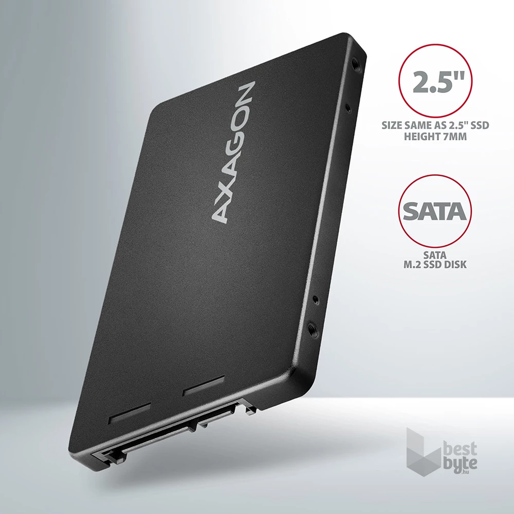 Axagon RSS-M2B M.2 fekete SSD ház