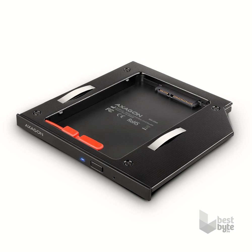 Axagon RSS-CD09 2,5" SATA SSD/HDD caddy optikai meghajtó beépítő keret