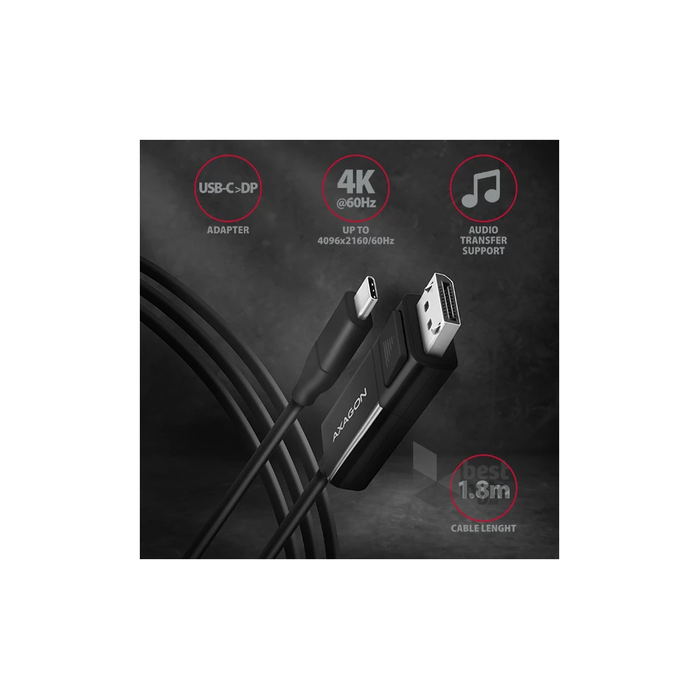 Axagon RVC-DPC USB-C - Displayport kábel