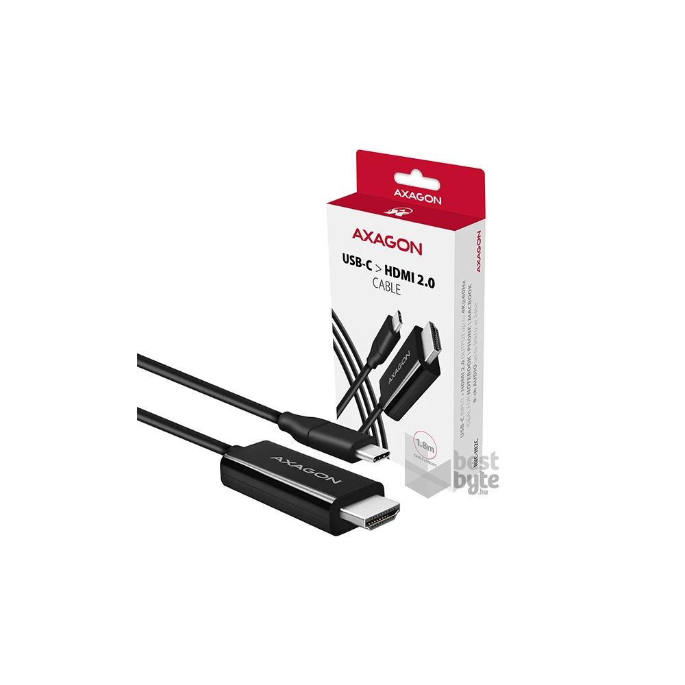 Axagon RVC-HI2C USB-C - HDMI 2.0 kábel