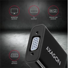 Axagon RVH-VGAN HDMI - VGA + audio out adapter