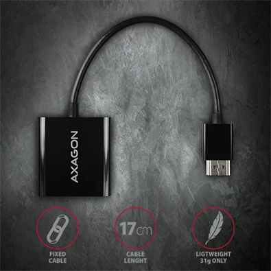 Axagon RVH-VGAN HDMI - VGA + audio out adapter