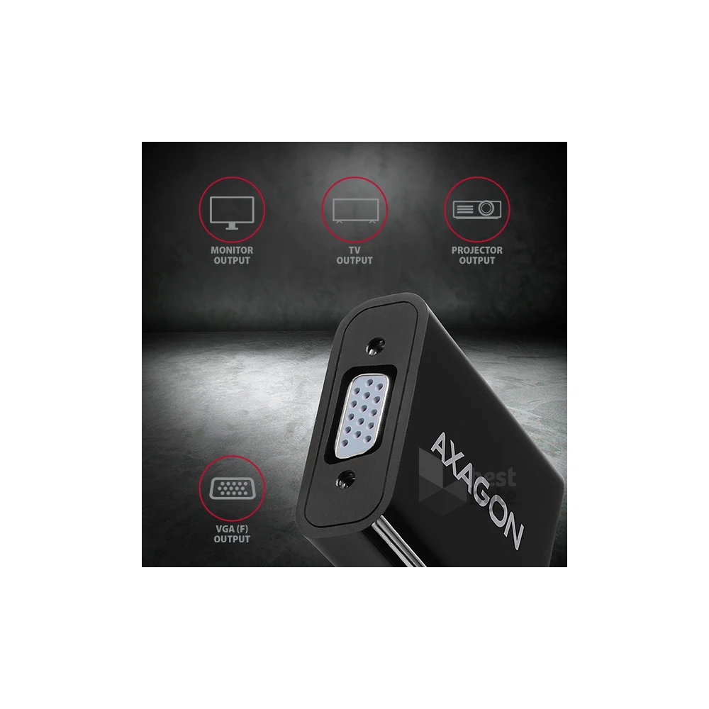 Axagon RVH-VGAN HDMI - VGA + audio out adapter
