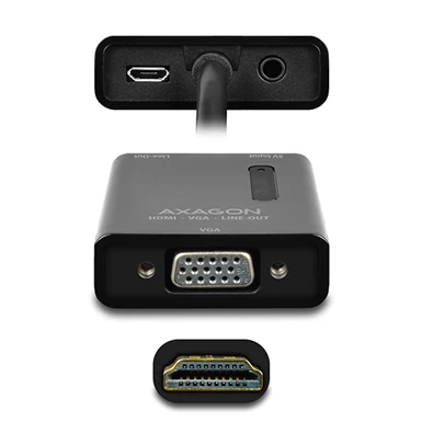 Axagon RVH-VGA HDMI - VGA + audio out adapter