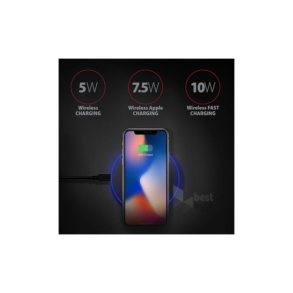 Axagon WDC-P10T vezeték nélküli vékony fekete QI töltő