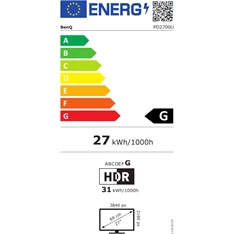 BENQ 27" PD2700U LED 4k AHVA-panel HDMI DP pivot monitor
