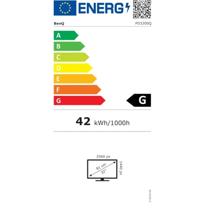 BENQ 32" PD3200Q QHD VA DP/HDMI/USB/DVI fekete tervezői LED monitor