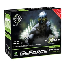 BFG Tech GeForce GTX 260 OC MaxCore nVidia GTX260 896MB PCIe videokártya