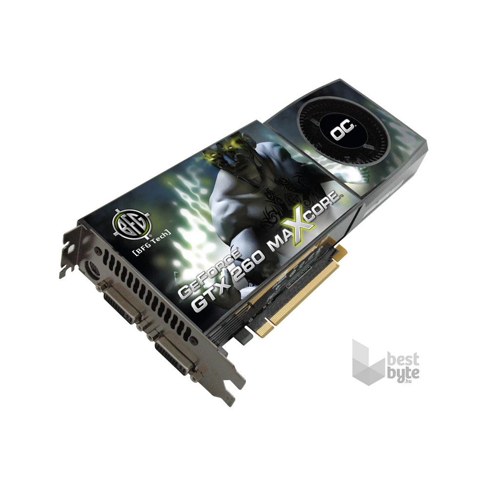 BFG Tech GeForce GTX 260 OC MaxCore nVidia GTX260 896MB PCIe videokártya