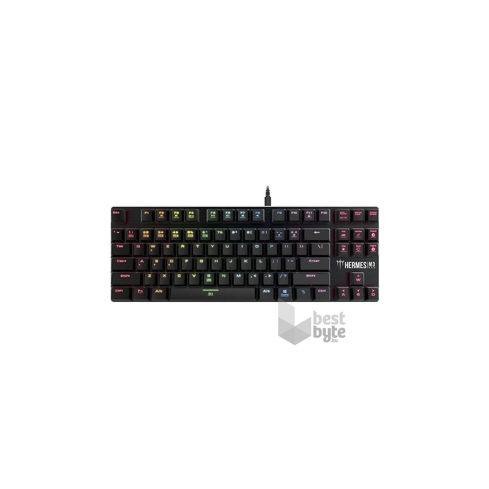 Gamdias HERMES M3 Mechanikus gamer billentyűzet barna switch - HU