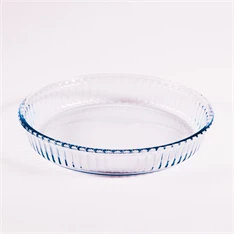 BORCAM kerek bordázott hőálló üvegedény 1.720ml, 260*45mm