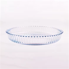 BORCAM kerek bordázott hőálló üvegedény 2.950ml, 319*50mm