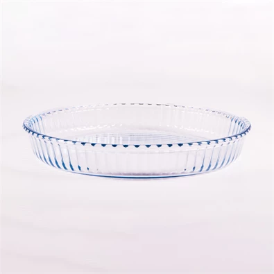 BORCAM kerek bordázott hőálló üvegedény 2.950ml, 319*50mm