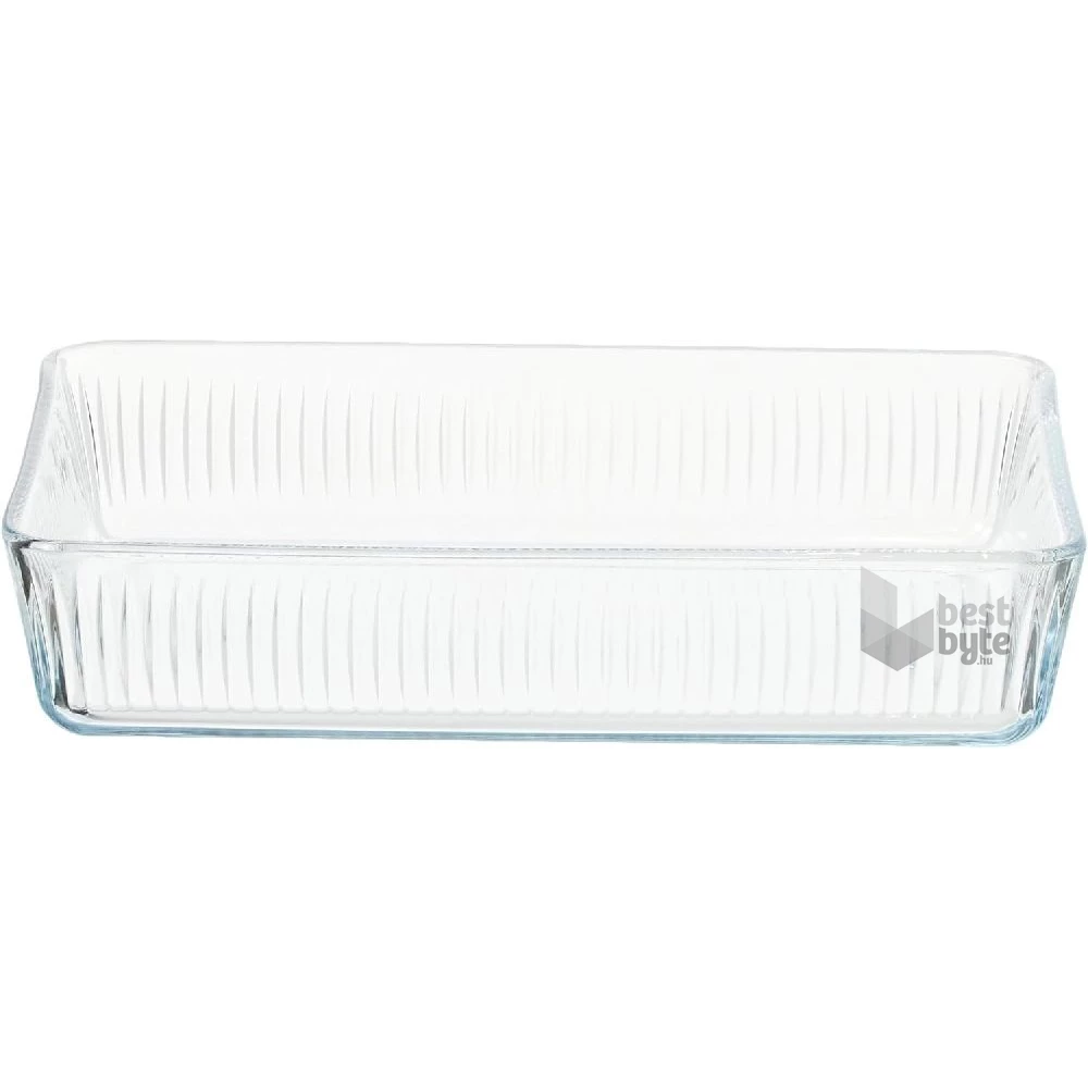 BORCAM négyzetes bordázott hőálló üvegedény  3.000ml, 306*209*64mm 