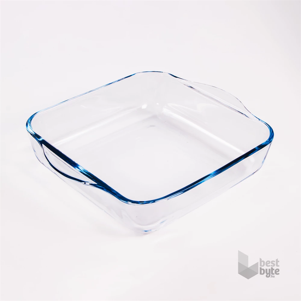 BORCAM négyzetes hőálló üvegedény fogóval  1.950ml, 256*220*60mm 