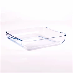 BORCAM négyzetes hőálló üvegedény fogóval 3.200ml, 318*283*60mm 