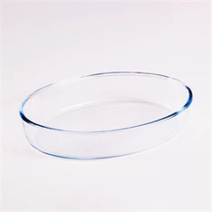 BORCAM ovális hőálló üvegedény 2.360ml, 306*216*60mm 