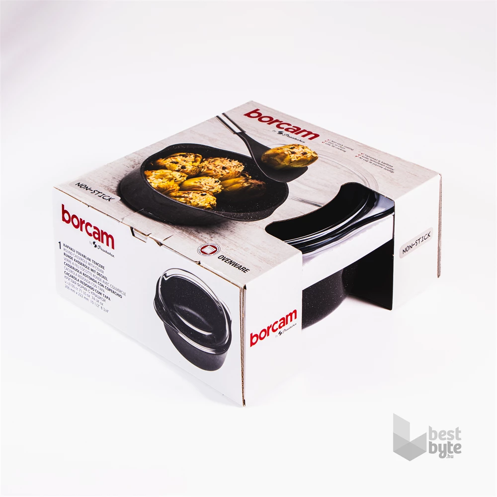 BORCAM tapadásmentes fazék fedővel 2.100ml, 251*220*80mm