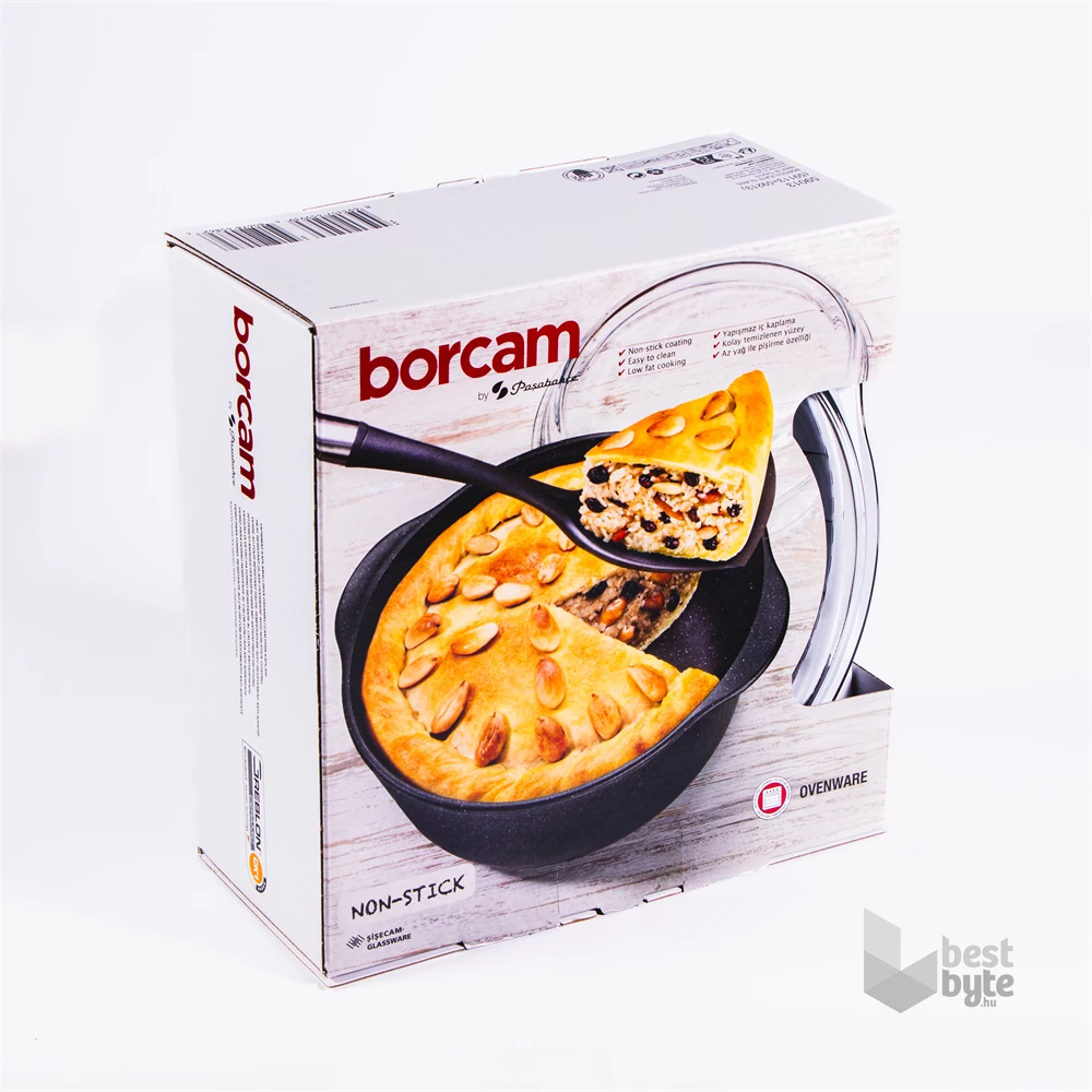 BORCAM tapadásmentes fazék fedővel 3.150ml, 270*239mm