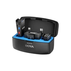 BOYA BOYAMIC 2.4GHz univerzális (1+2 töltődoboz) vezeték nélküli mikrofon szett