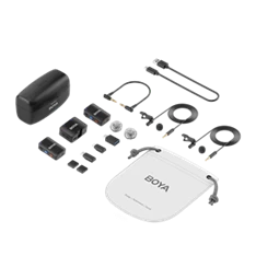 BOYA BOYAMIC 2.4GHz univerzális (1+2 töltődoboz) vezeték nélküli mikrofon szett