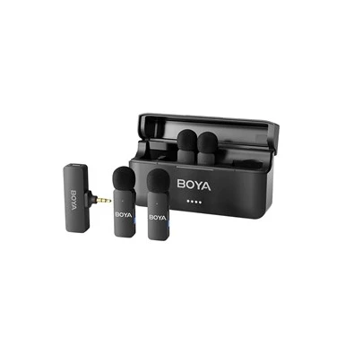 BOYA BY-V4 2,4 GHz/négycsatornás/3,5mm jack/vezeték nélküli mikrofon