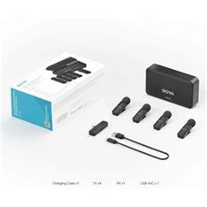 BOYA BY-V4 2,4 GHz/négycsatornás/3,5mm jack/vezeték nélküli mikrofon