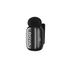 BOYA Mini Ultrakompakt 2 adó + 2 vevő (USB-C + Lightning) fekete vezeték nélküli mikrofon + 1 töltőtok