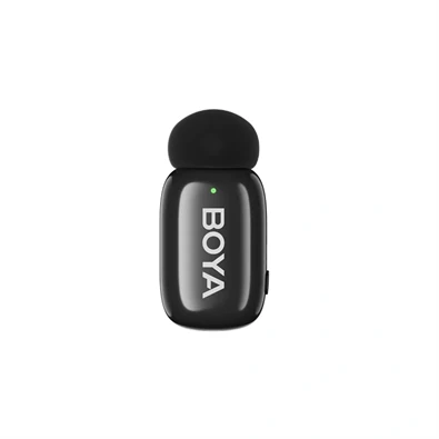 BOYA Mini Ultrakompakt 2 adó + 2 vevő (USB-C + Lightning) fekete vezeték nélküli mikrofon + 1 töltőtok