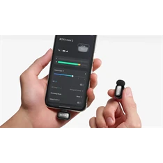 BOYA Mini Ultrakompakt 2 adó + 2 vevő (USB-C + Lightning) fekete vezeték nélküli mikrofon + 1 töltőtok