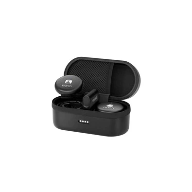 BOYA Omic-D 2.4GHz Ultrakompakt (iOS 1+2 töltődoboz) fekete vezetéknélküli szett