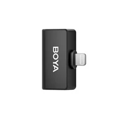 BOYA Omic-D 2.4GHz Ultrakompakt (iOS 1+2 töltődoboz) fekete vezetéknélküli szett