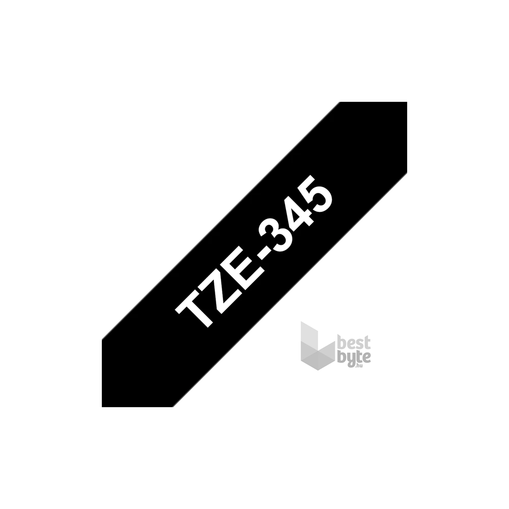 Brother TZe-345 0.7" 18mmx8m fekete/fehér laminált szalag