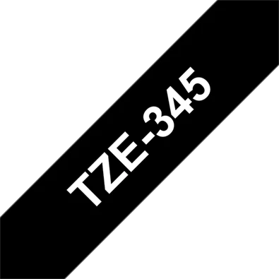 Brother TZe-345 0.7" 18mmx8m fekete/fehér laminált szalag