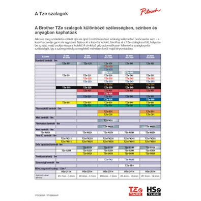 Brother TZe-345 0.7" 18mmx8m fekete/fehér laminált szalag